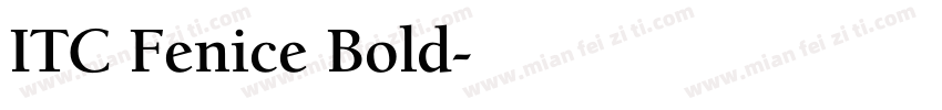 ITC Fenice Bold字体转换